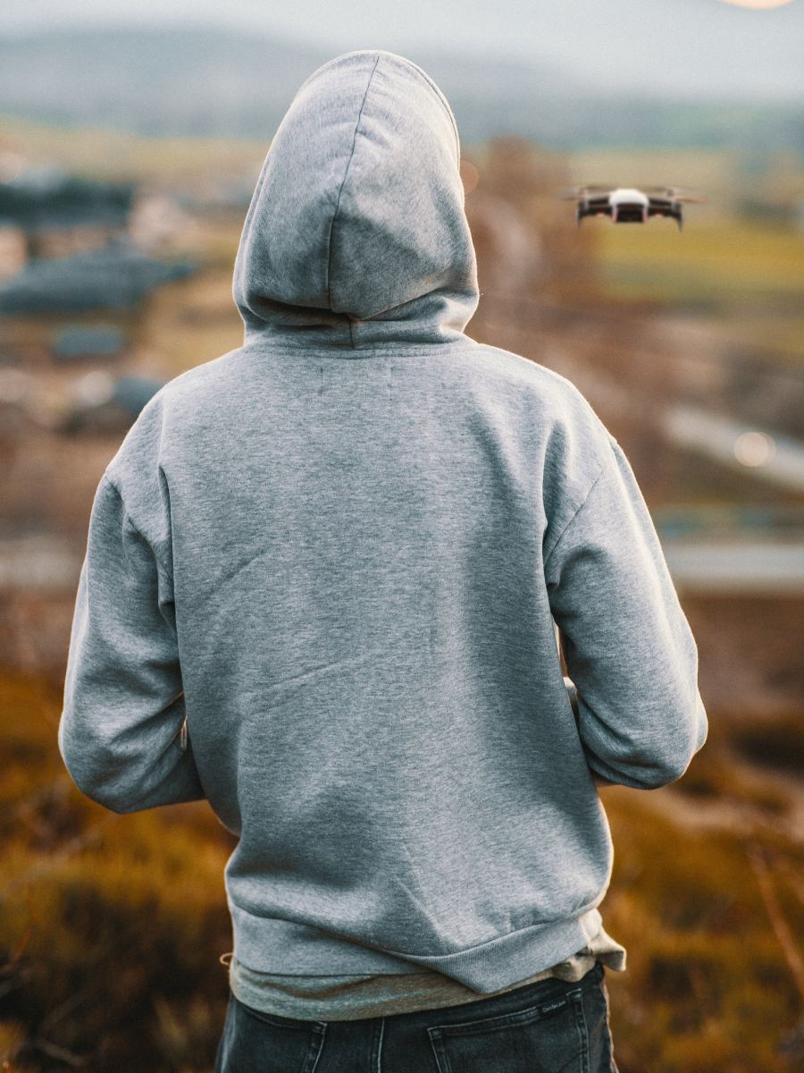 green hoodie